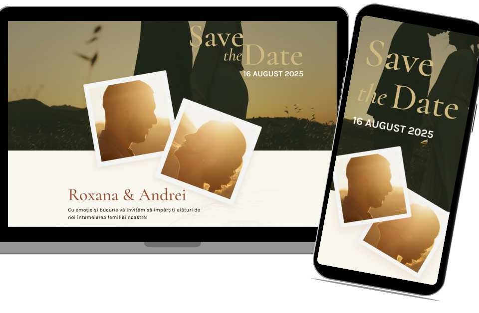 Invitație Nuntă Website "Golden Field"