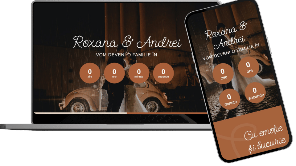 Invitație Nuntă Website "Autumn Whispers"