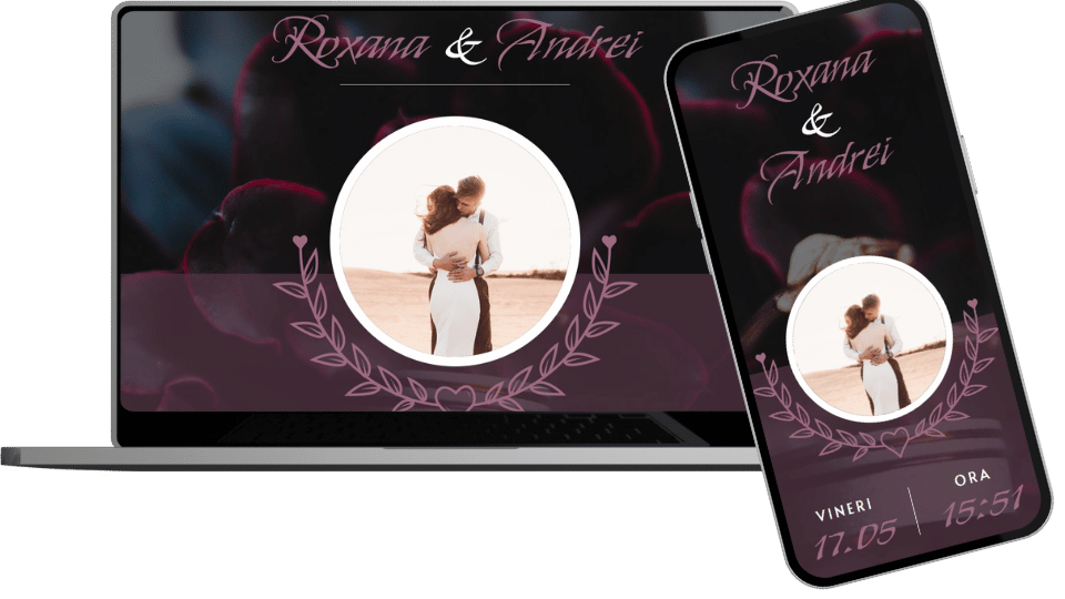 Invitație Nuntă Website "Lavender Love"