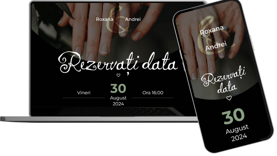 Invitație Nuntă Website "Timeless Union"