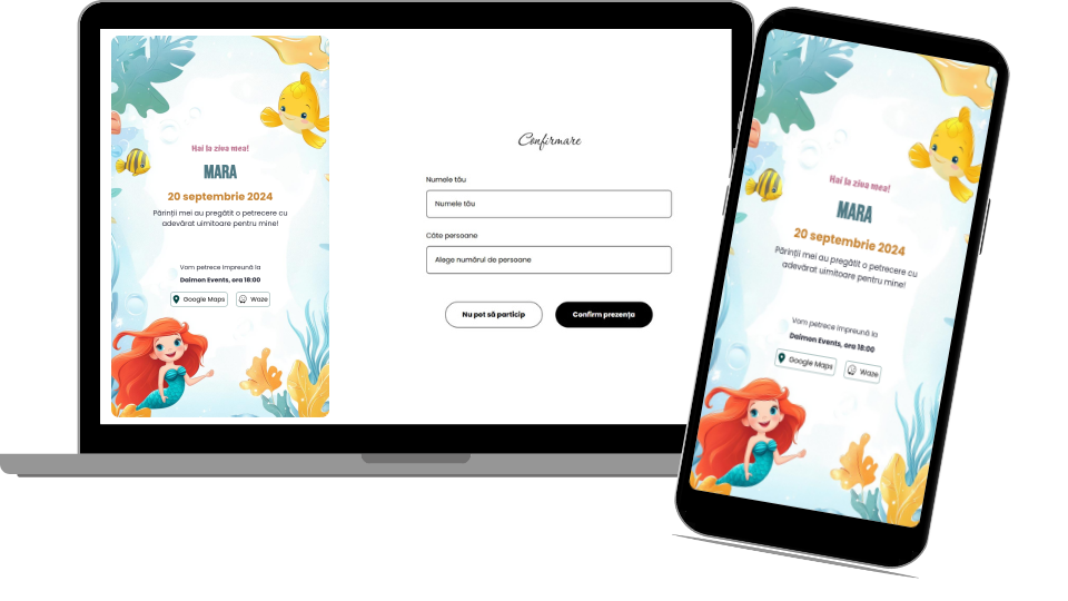 Invitație Aniversare Digitală „Ariel 3”